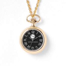 Relógio Personalized Keepsake Couple’s Monogram