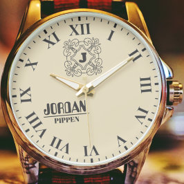 Relógio Personalized Keepsake Elegant Roman Numeral Design