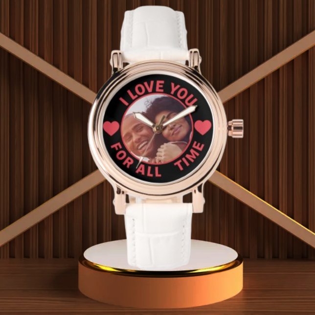 Relógio  Personalized Message Photo I Love You All time (Criador carregado)