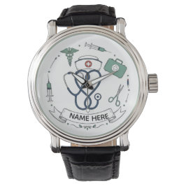 Relógio Personalized Nurse Name Watch