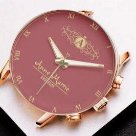 Relógio Personalized Rose Dial Women’s Elegant Custom Time