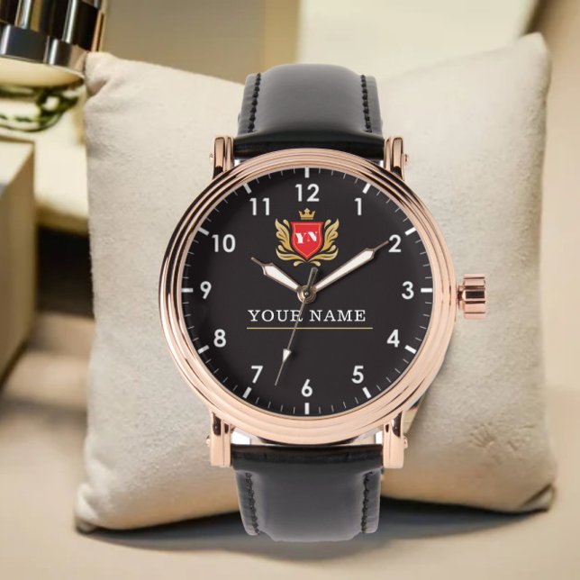 Relógio Personalized with names and initials in Monogram  (Criador carregado)