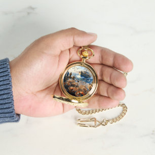 Relógio Pescadores De Colheita De Crepúsculos Que Recolhem