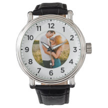 Photo Inlay Personalizado Leather Watch