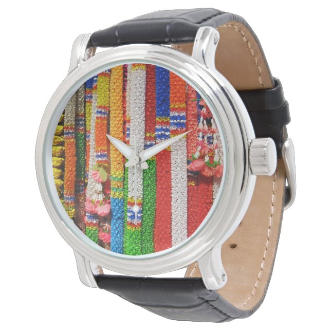 Relógio Phuang Maalai - Tailandês Floral Garland (Angular)