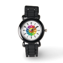 PicleKids™ Rainbow Flower Kids Black Watch