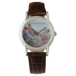 Relógio Picnic Snack on the Beach (cena marítima italiana)