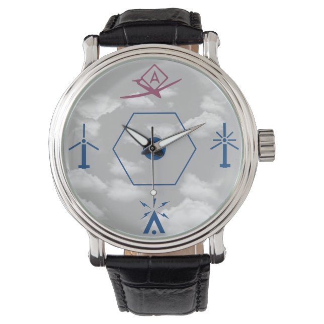 Relógio Piloto de Drone do Gráfico de Símbolos Aeronáutico (Frente)