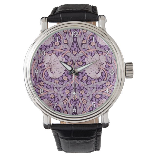Relógio Pimpernel Purple, William Morris (Frente)