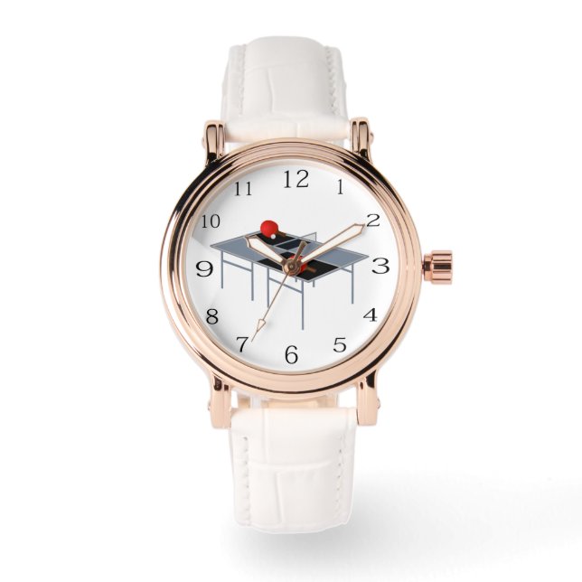 Relógio Ping Pong Mesa Bats And Ball, (Frente)