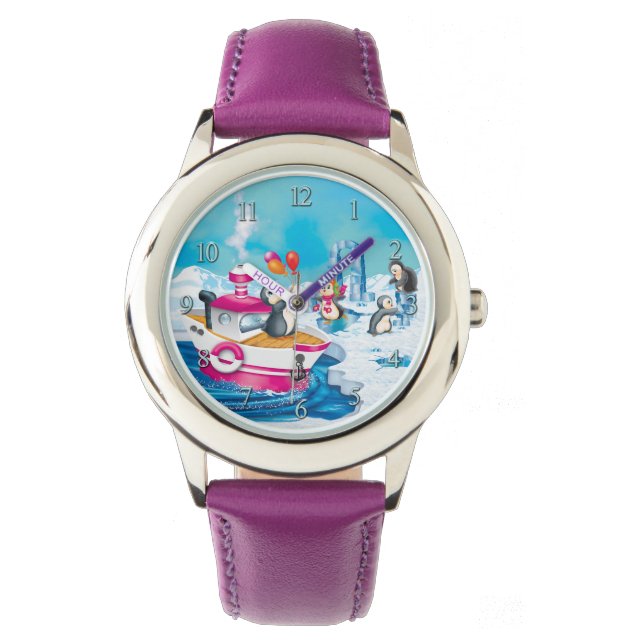 Relógio pinguins na Antártica (Frente)