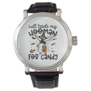 Relógio Pitpull Dog Halloween Ghost Spooky
