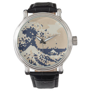 Relógio Pixel Tsunami Arte De 8 Bits