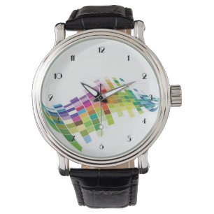 Relógio Pixels do Cubo a cores Observatório Branco do Puls