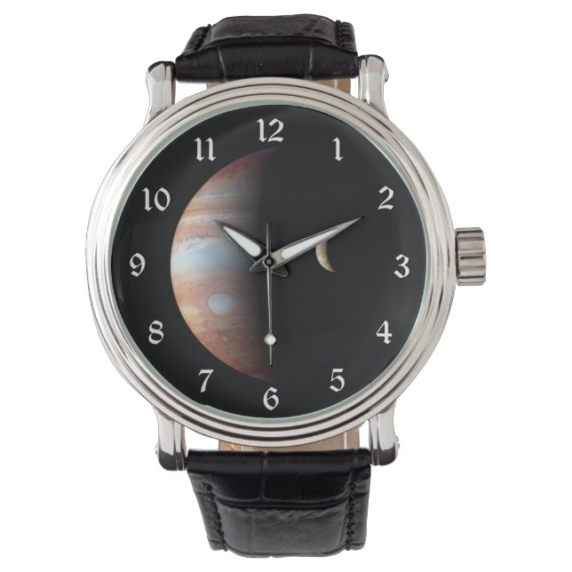 Relógio Planeta Gás Júpiter e Lua Galileu (Frente)