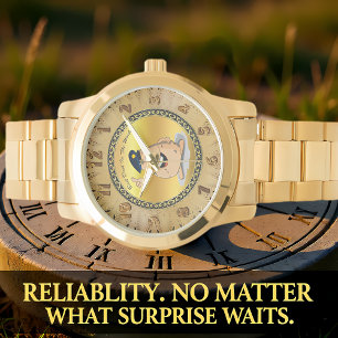 Relógio Policial batateira com chapéu azul da polícia