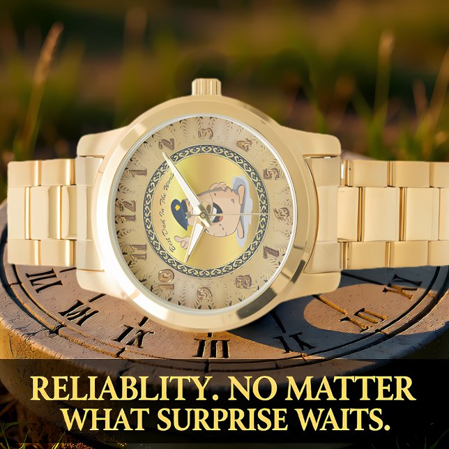 Relógio Policial batateira com chapéu azul da polícia (Criador carregado)