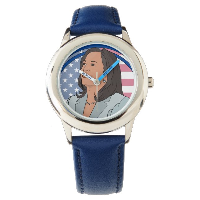 Relógio Política Kamala Harris (Frente)