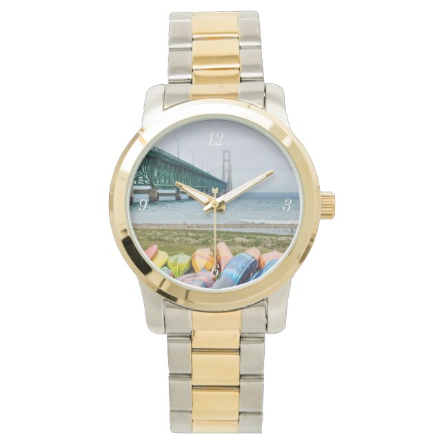 Relógio Ponte Mackinac E Canoeiras (Frente)