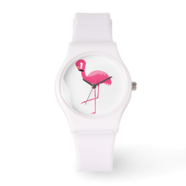 RELÓGIO PONTO DE VISTA BRANCO CLÁSSICO FLAMINGO PERSONALIZ (Frente)