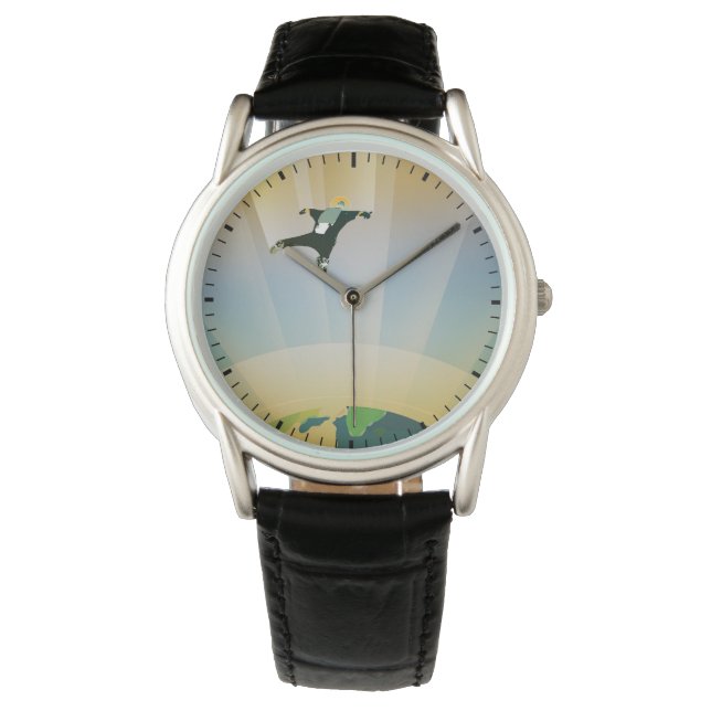 Relógio Poster De Espaço Retroativo - A Gravidade De Uma S (Frente)