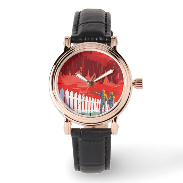 Relógio Poster De Espaço Retroativo Do Kepler-186f. (Frente)