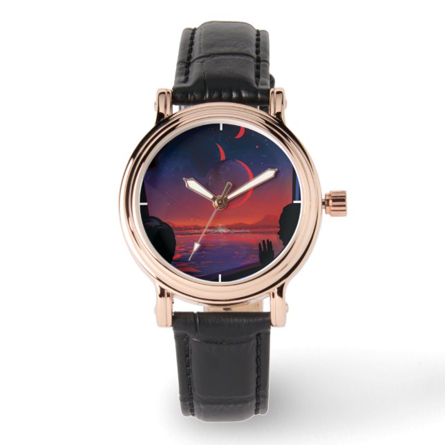 Relógio Poster de Espaço Retroativo - Os Visualizadores Ob (Frente)