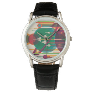 Relógio Poster de viagens de espaço retrô - Grande Tour do