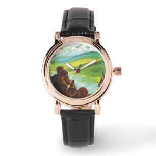 Relógio Poster de viagens Espacial Retroativo E Missão De 