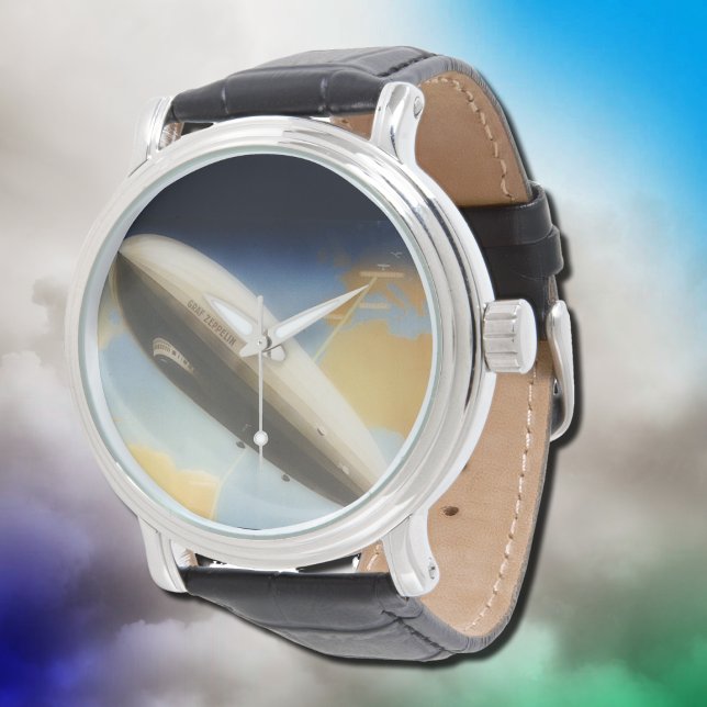 Relógio Poster de viagens Vintage Graf Zeppelin (Criador carregado)