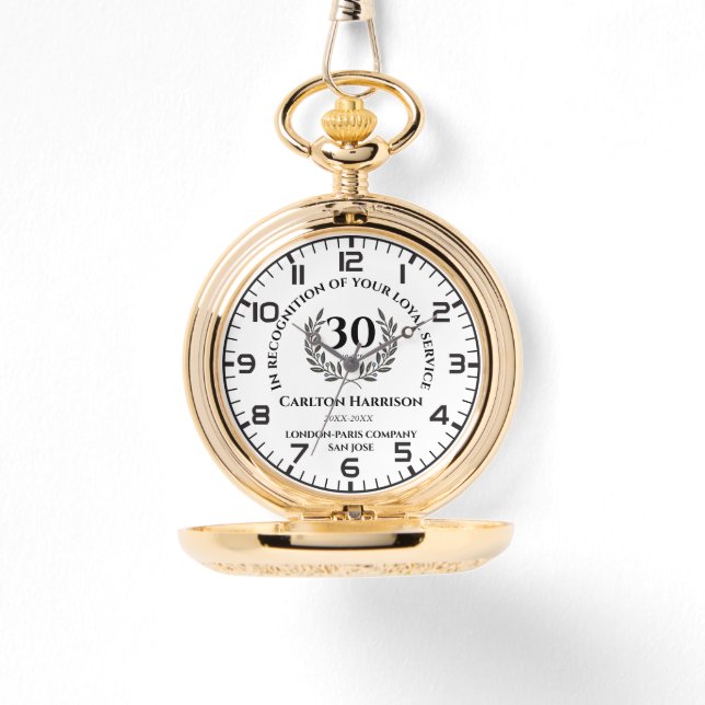 Relógio Prêmio de Apreciação do Serviço Leal. Personalizar (Frente)