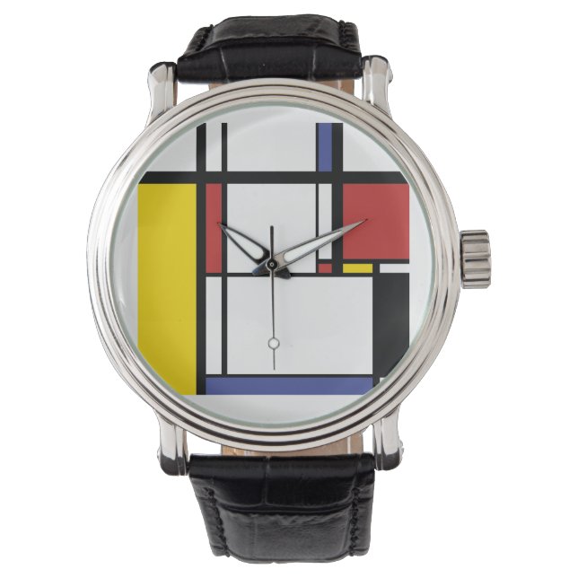 Relógio Presente de frascos - Piet Mondrian (Frente)