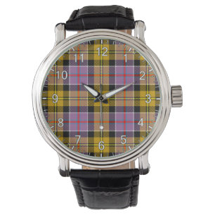 Relógio Presente de Xadrez Clan Culloden Tartan Clássico E