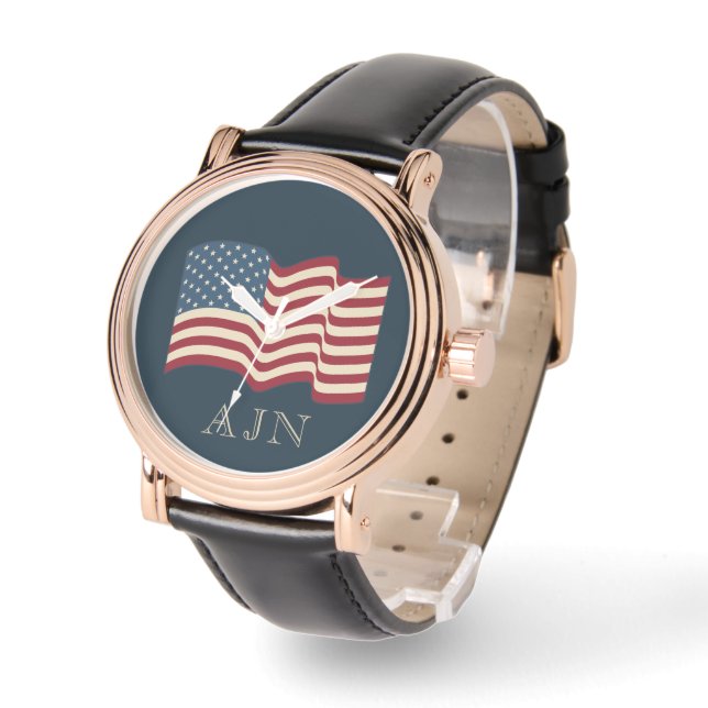 Relógio Presente Monograma da American Flag Watch (Ângulo)