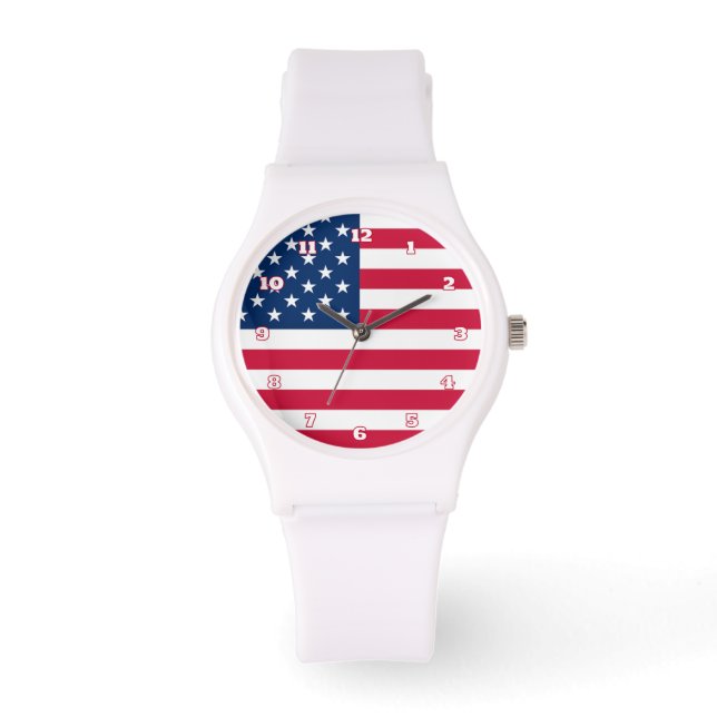 Relógio Presente Patriótico do American Flag Watch (Frente)