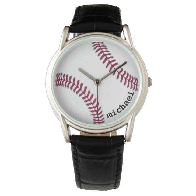Relógio Presente personalizado do Baseball Watch Feminino  (Frente)