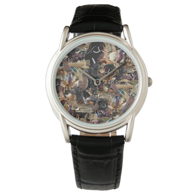 Relógio Presentes de caça à fauna selvagem, Duck & Deer Hu (Frente)