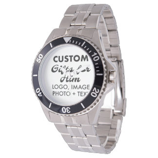 Relógio Presentes personalizados da Silver Stainless Steel