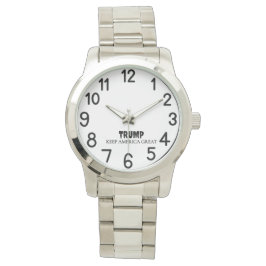 Relógio Presidente Donald Trump Bandeira "Keep America Exc