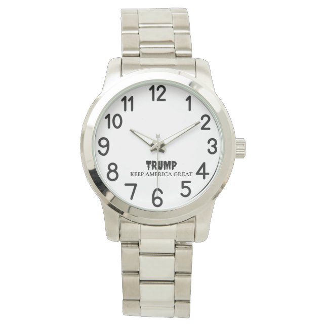 Relógio Presidente Donald Trump Bandeira "Keep America Exc (Frente)