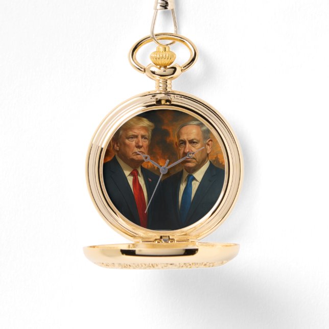 Relógio Presidente Donald Trump e Netanyahu Watch (Frente)