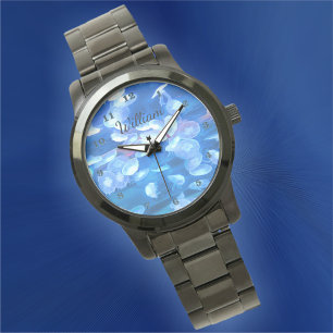 Relógio preto do bracelete das medusa 0925 do