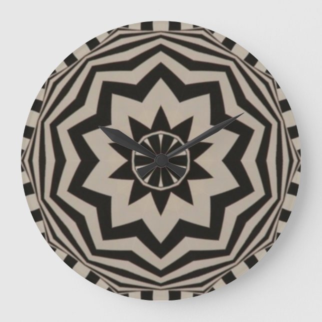 Relógio Preto e Branco com Gráfico Negrito (Frente)