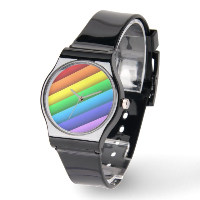 Relógio PRIDE O'Clock black band unisex watch (Ângulo)