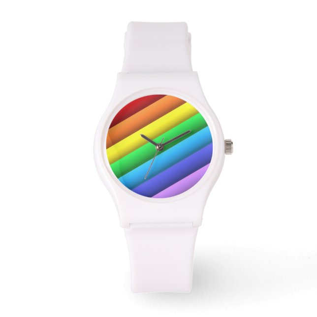 Relógio PRIDE O'CLOCK White Band Watch (Frente)