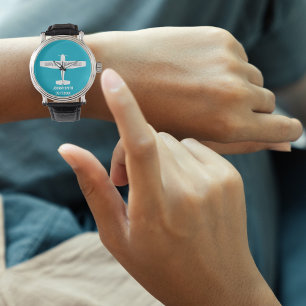 Relógio Primeiro Piloto de Estudante Avião Solo Funny