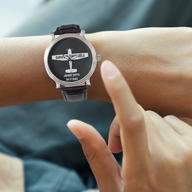 Relógio Primeiro Piloto de Estudante Avião Solo Funny (Criador carregado)