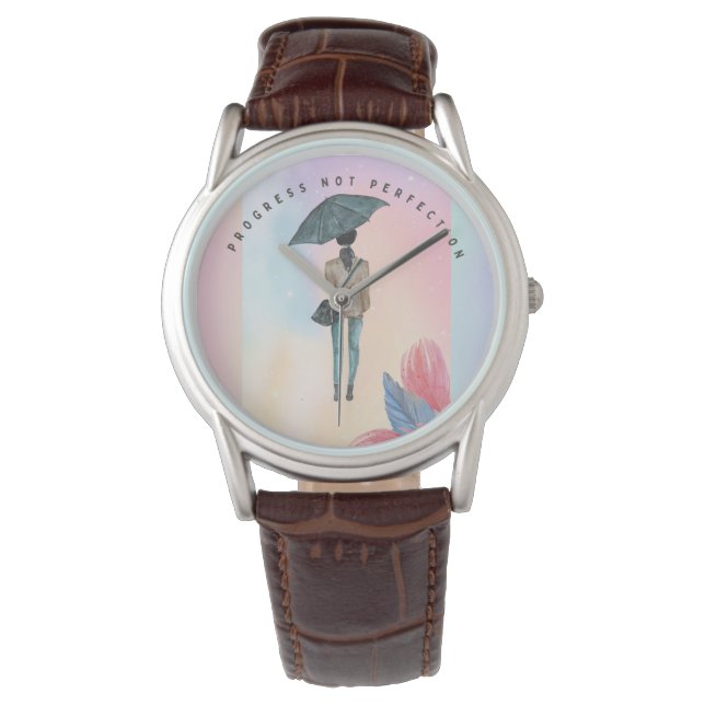 Relógio Progresso Não Perfeição (Frente)