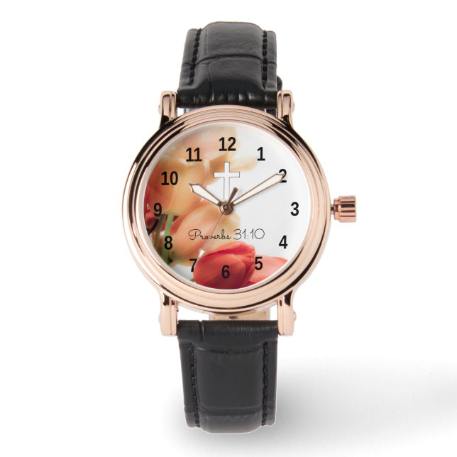 Relógio Proverbos de script 31 | Mulher cristã (Frente)