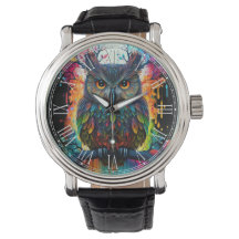 Psychedelic Fantasy Hippy Owl